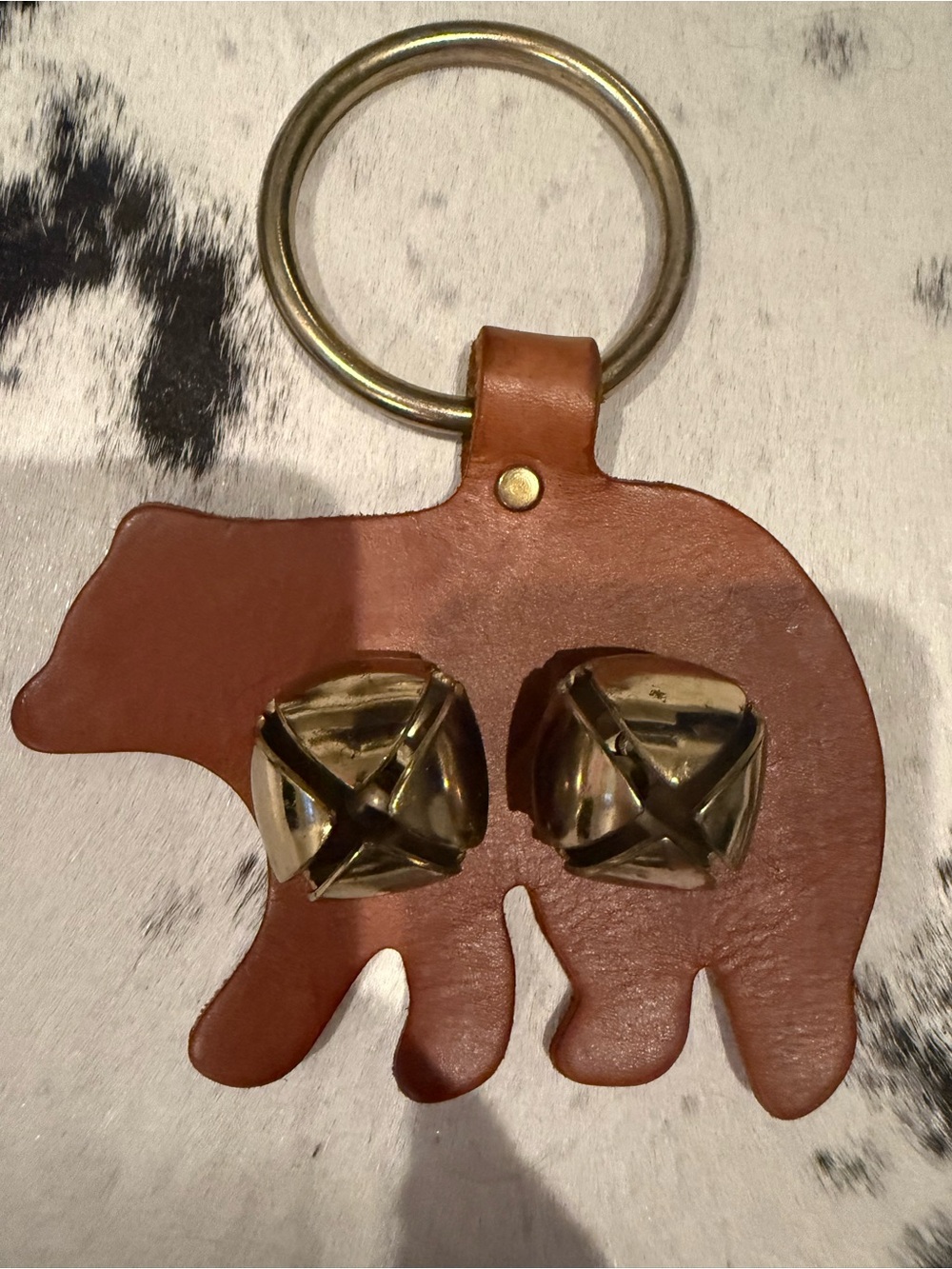Deerfield Leather Door Knob Bell Hanger